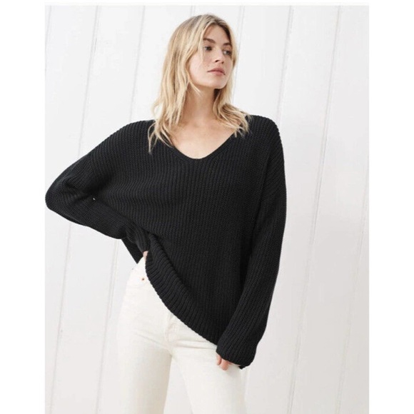 Jenni Kayne Sweaters - Jenni Kayne Organic Cotton Cabin Sweater Size XXL Knit Oversized V-Neck Slouchy